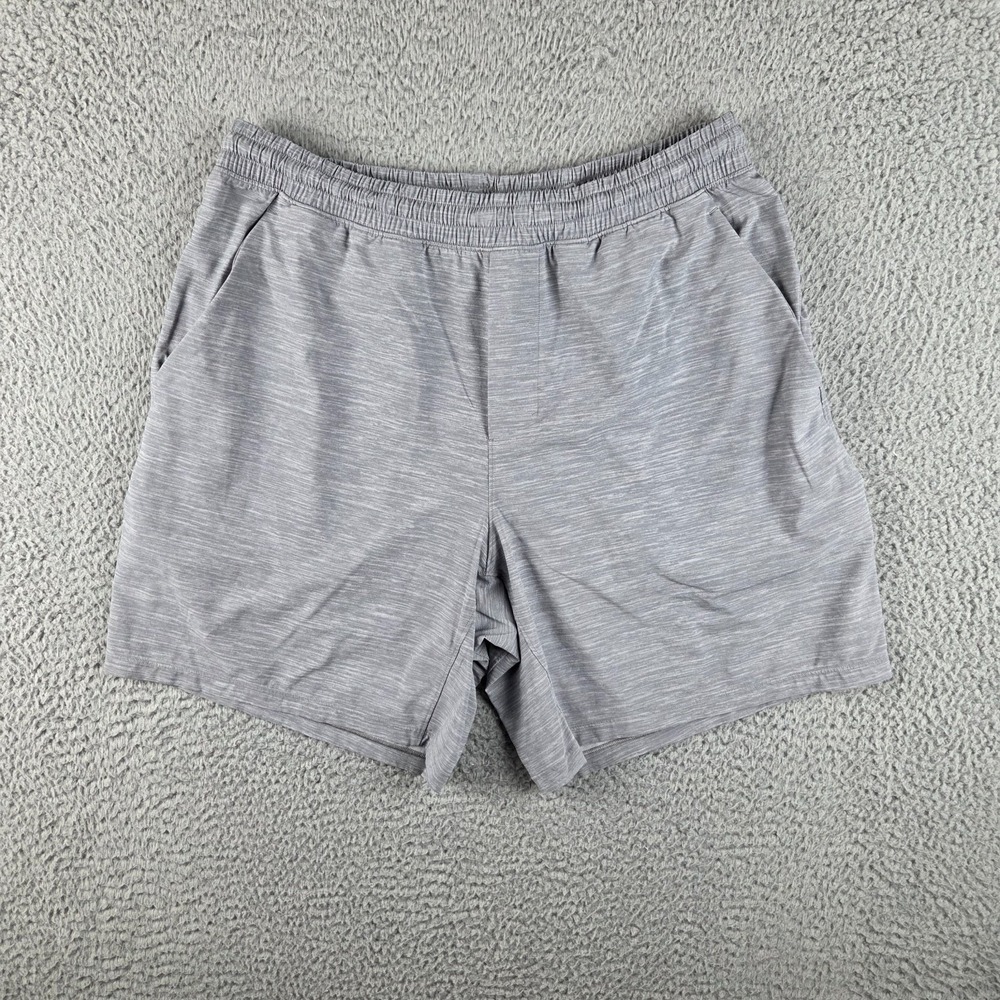 Lululemon Pace Breaker Unlined Shorts Mens Large L Gray Athletic Running